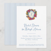 Italian Lemon & Bougainvillea Crest Vrijgezellenfe Kaart (Voorkant / Achterkant)