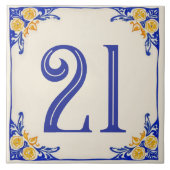 Italian Lemon Ceramic House Number Tile Tegeltje (Voorkant)