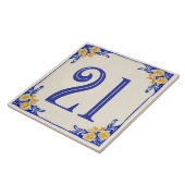 Italian Lemon Ceramic House Number Tile Tegeltje (Zijkant)