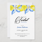 Italian Lemon Floral Bridal Shower invite Kaart (Voorkant)