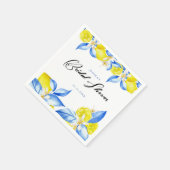 Italian Lemon Floral Bridal Shower invite Servet (Hoek)