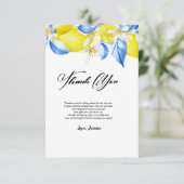 Italian Lemon Floral Vrijgezellenfeest bedankt (Staand voorkant)