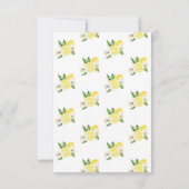 Italian Lemon Floral Vrijgezellenfeest bedankt (Achterkant)