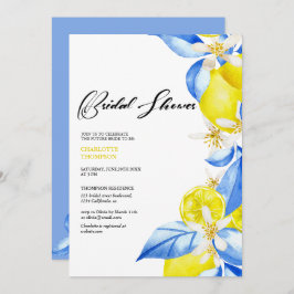 Italian Lemon Floral Vrijgezellenfeest invite Kaart