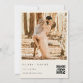 Italian Lemon Garden QR Code Photo Wedding Kaart (Achterkant)