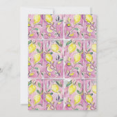 Italian Lemon Girl Roze Baby shower Kaart (Achterkant)