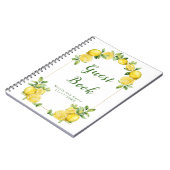 Italian Lemon Greenery Lijst bruiloft gastenboek Notitieboek (Linkerzijde)