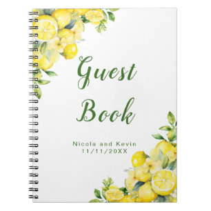 Italian Lemon Greenery Lijst bruiloft gastenboek Notitieboek