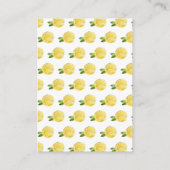 Italian Lemon Greenery Lijst bruiloft receptie Informatiekaartje (Achterkant)