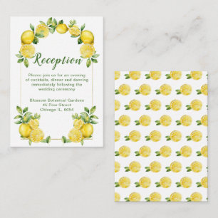 Italian Lemon Greenery Lijst bruiloft receptie Informatiekaartje