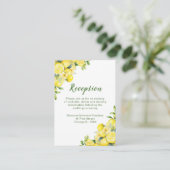 Italian Lemon Greenery Lijst bruiloft receptie Informatiekaartje (Staand voorkant)