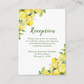 Italian Lemon Greenery Lijst bruiloft receptie Informatiekaartje (Voorkant)