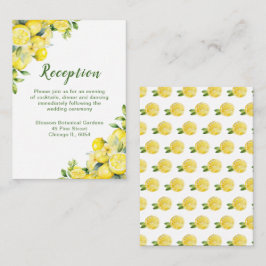 Italian Lemon Greenery Lijst bruiloft receptie Informatiekaartje