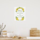 Italian Lemon Greenery Lijst Huwelijk Welkom Poster (Keuken)