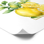 Italian Lemon Greenery Lijst Huwelijk Welkom Poster (Hoek)