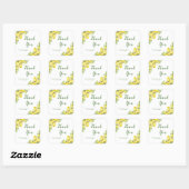 Italian Lemon Greenery Lijst Wedding Bedankt Vierkante Sticker (Vel)
