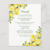 Italian Lemon Greenery Lijst Wedding Details Informatiekaartje (Voorkant)
