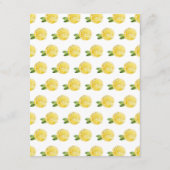 Italian Lemon Greenery Lijst Wedding Details Informatiekaartje (Achterkant)