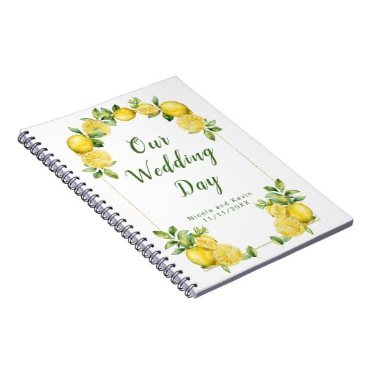 Italian Lemon Greenery Lijst Wedding Planner Notitieboek (Rechterzijde)