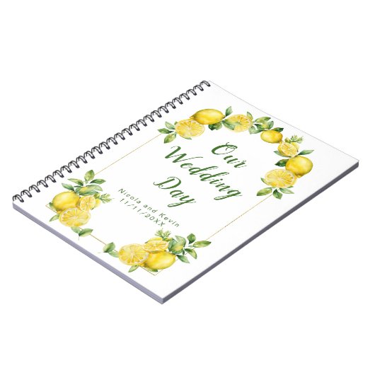 Italian Lemon Greenery Lijst Wedding Planner Notitieboek (Linkerzijde)