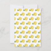 Italian Lemon Greenery Lijst Wedding RSVP (Achterkant)