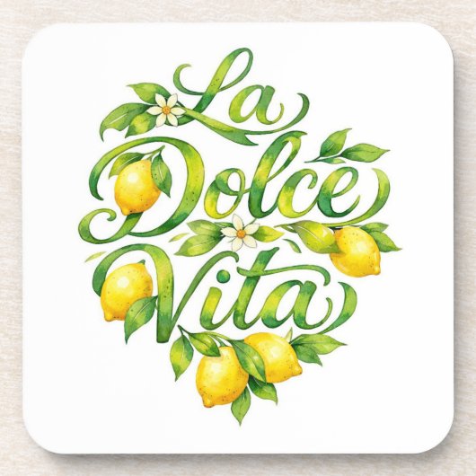 Italian Lemon La Dolce Vita Bier Onderzetter (Voorkant)