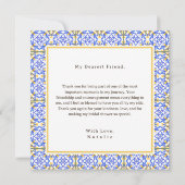 Italian Lemon Mediterranean Tile Elegant Coquette Bedankkaart (Achterkant)
