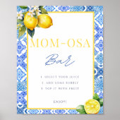Italian Lemon Momosa Bar Sign Poster (Voorkant)
