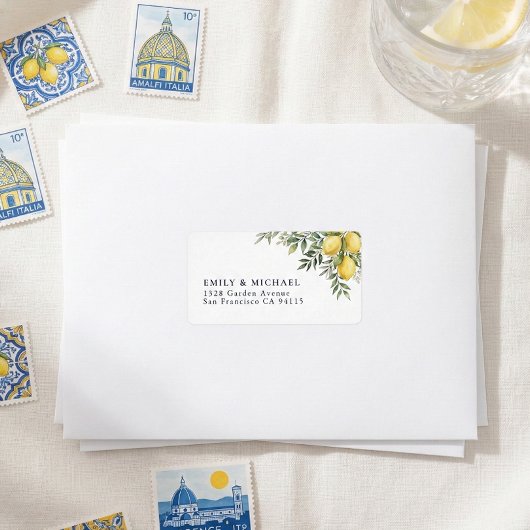 Italian Lemon Return Address Label