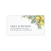 Italian Lemon Return Address Label (Voorkant)