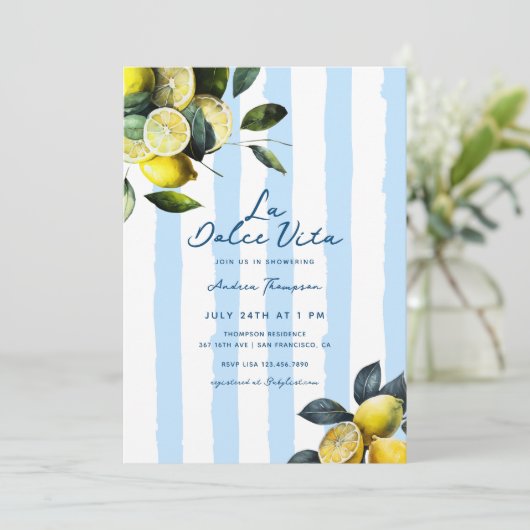 Italian Lemon Vrijgezellenfeest Kaart (Staand voorkant)