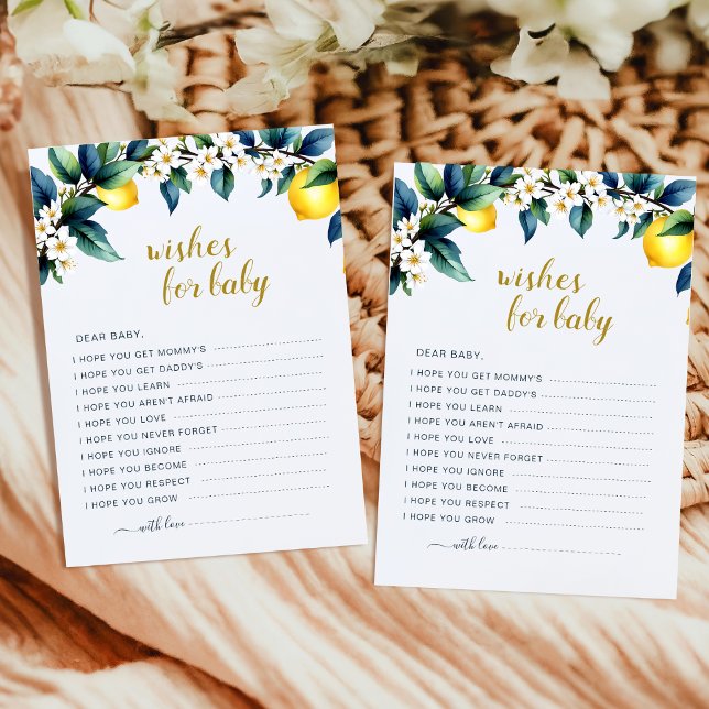 Italian Lemon Wishes for Baby Card | Ciao Baby (Creator heeft geüpload)