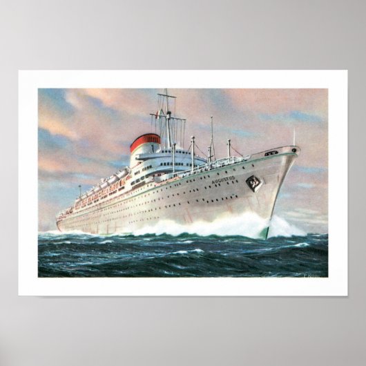 Italian Line's Augustus Poster (Voorkant)