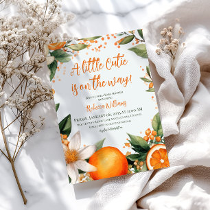 Italian Little Cutie Oranje Citrus Baby shower Kaart
