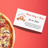 Italian Love & Pizza Party Bridal Shower Recipe Informatiekaartje