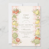Italian Market Produce Baby Shower Kaart (Voorkant)
