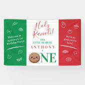 Italian Meatball 1st Birthday  Spandoek (Horizontaal)