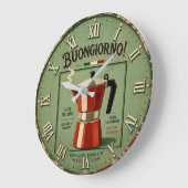 Italian Moka Pot Coffee Kitchen Decor Grote Klok (Hoek)