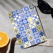 Italian Mosaic Blue Tile Lemons Arch Bridal Shower Kaart