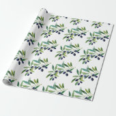 Italian Olive Branch Cadeaupapier (Uitgerold)