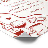 Italian Pasta Baby Shower Advice for Baby Poster (Hoek)