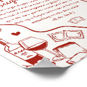 Italian Pasta Baby Shower Diaper Thoughts Game Poster (Hoek)