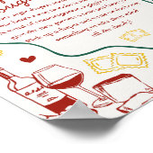 Italian Pasta Baby Shower Diaper Thoughts Game Poster (Hoek)