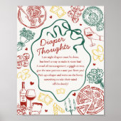 Italian Pasta Baby Shower Diaper Thoughts Game Poster (Voorkant)