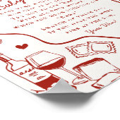 Italian Pasta Baby Shower Dont Say Baby Game Poster (Hoek)