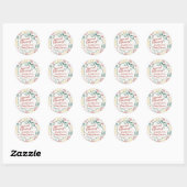 Italian Pasta Baby Shower Envelope Seal Ronde Sticker (Vel)