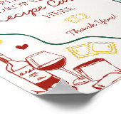 Italian Pasta Bridal Shower Share A Recipe Sign Poster (Hoek)