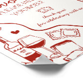 Italian Pasta Dinner Party Favors Sign Poster (Hoek)