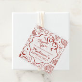 Italian Pasta Holy Cannoli Birthday Party Bedankjes Labels (In situ)