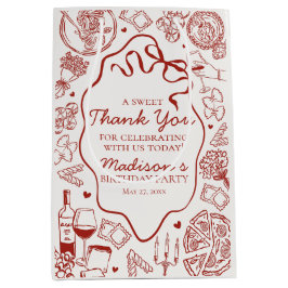 Italian Pasta Holy Cannoli Birthday Party Favor Medium Cadeauzakje